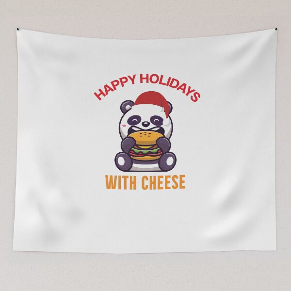 Item preview, Happy Holidays With Cheese. Christmas Cheeseburger Gift. designed and sold by All in One  Design.
