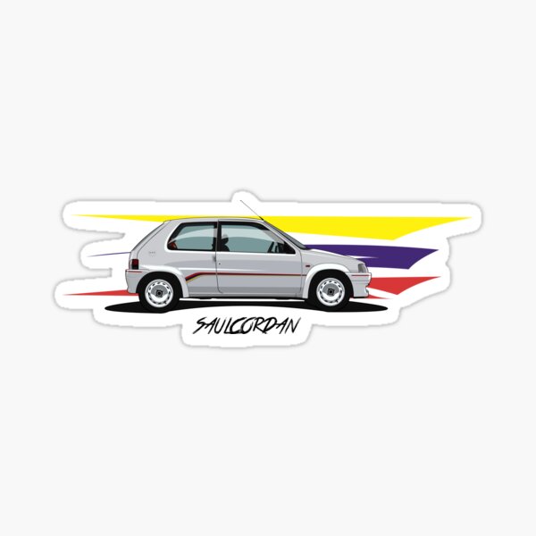 Sticker avec l'œuvre « 106 Rallye » de l'artiste SaulCordan