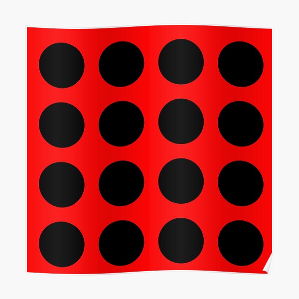 Red Ladybug Pattern Poster