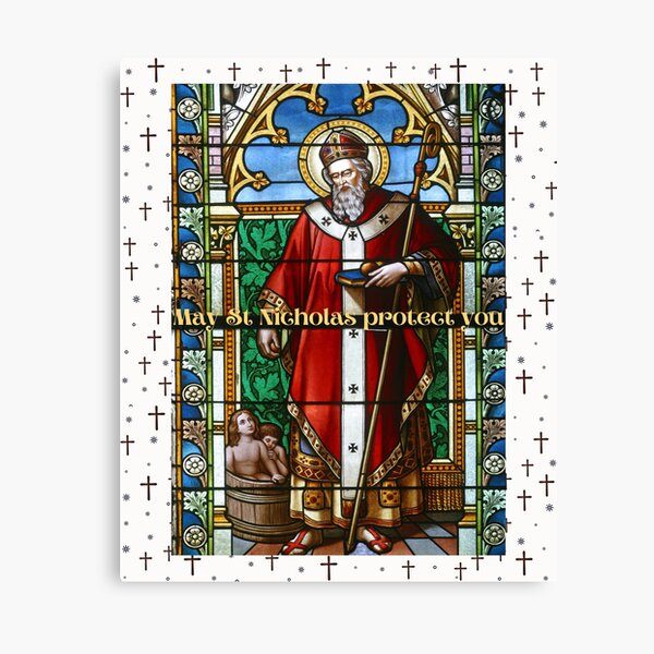 May St. Nicholas protect you Canvas Print