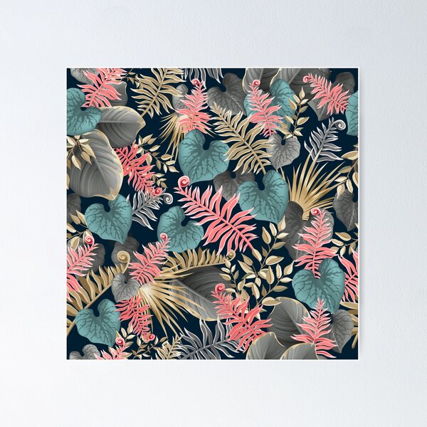 Item preview, Awesome Vintage Leaves Forest Patterns Design Floral Roses Blossom designed and sold by ghostsanda.