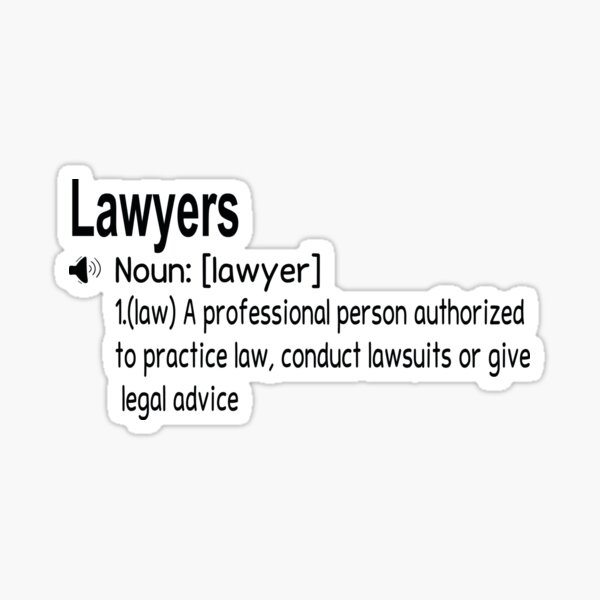 "funny lawyers definition.best Stickers for Student " Sticker for Sale