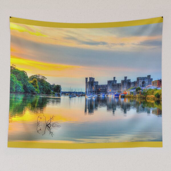 Item preview, Caernarfon Castle Sunset On The Marina designed and sold by Paul Thompson Photography.