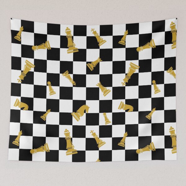 Item preview, chess board with golden pieces designed and sold by Norwegian-Moose.