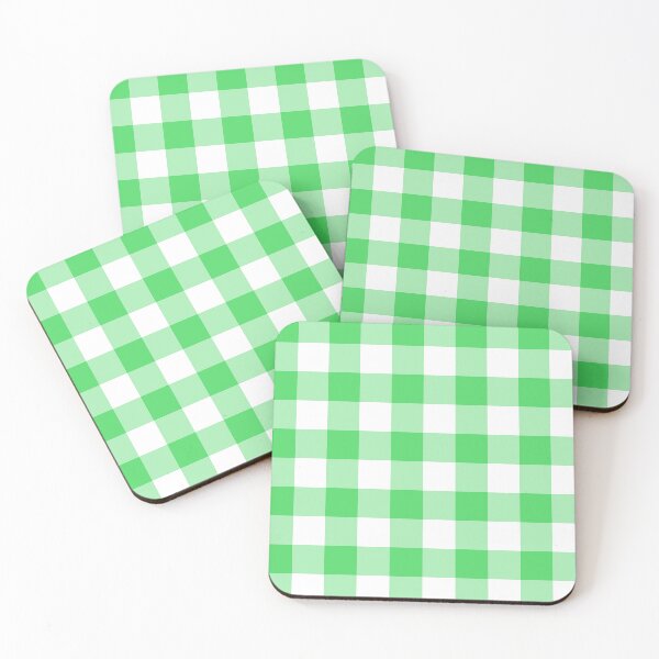 Item preview, Green and white checkered plaid pattern designed and sold by acidmit.
