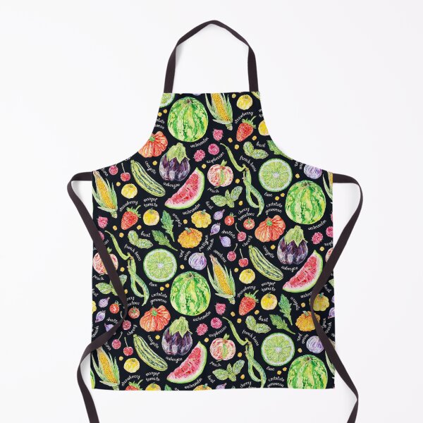 Summer Harvest Pattern Annotated - Dark Apron