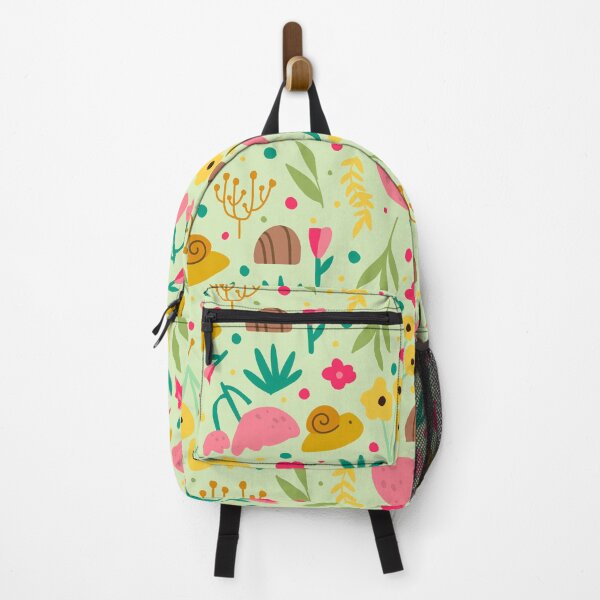 Item preview, Snails and flowers Mint designed and sold by printmesomecolo.