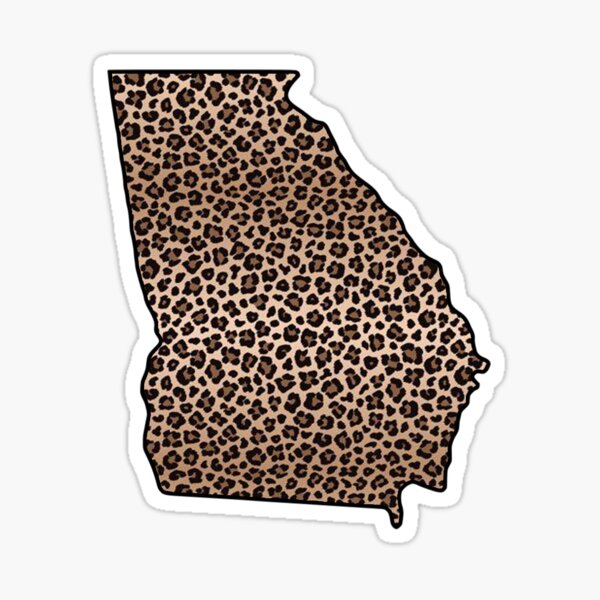 Georgia in Leopard Print Sticker