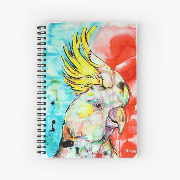 Red and Blue Cockatoo Spiral Notebook
