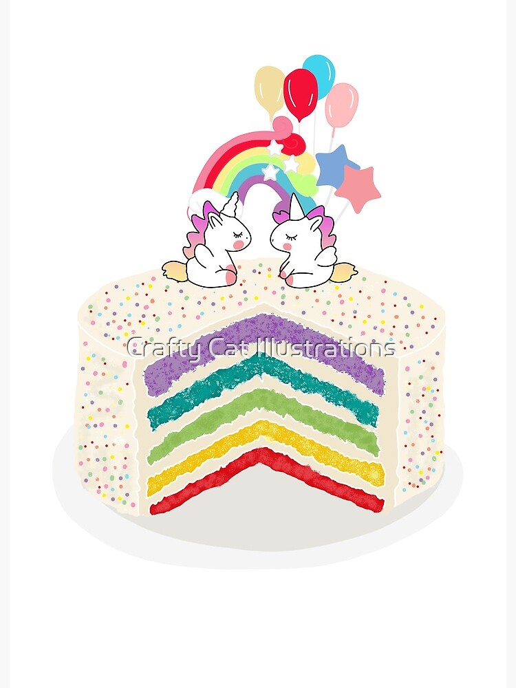 Unicorn icing image Ombre Cake – BakeAvenue