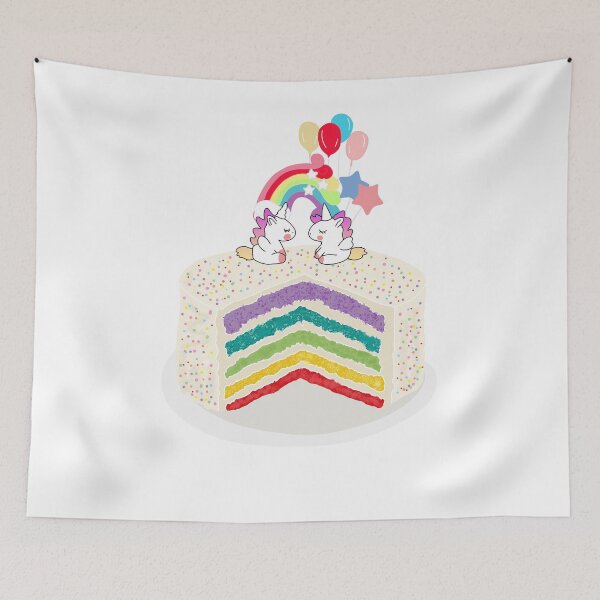 Item preview, unicorn rainbow birthday cake designed and sold by Catherine  Milchard.