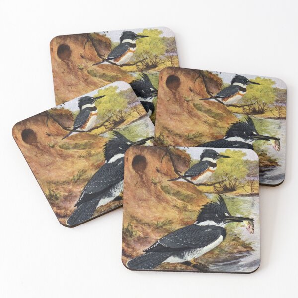 Item preview, Belted Kingfishers and Their Nest Burrow designed and sold by fenneltea.