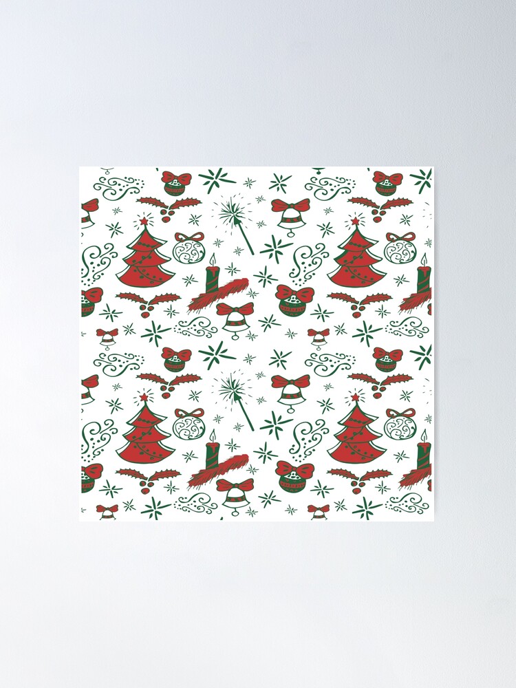 40 Preppy Christmas Seamless Patterns, Colorful Christmas Patterns