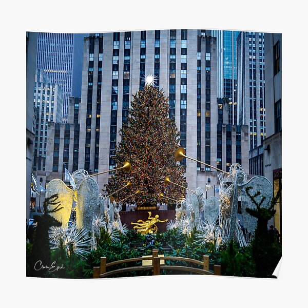 Rockefeller Center Tree Wall Art Redbubble