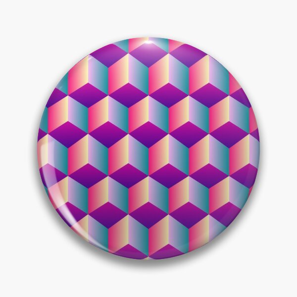 Item preview, 3D cube bright gradient pattern designed and sold by Natbasil.