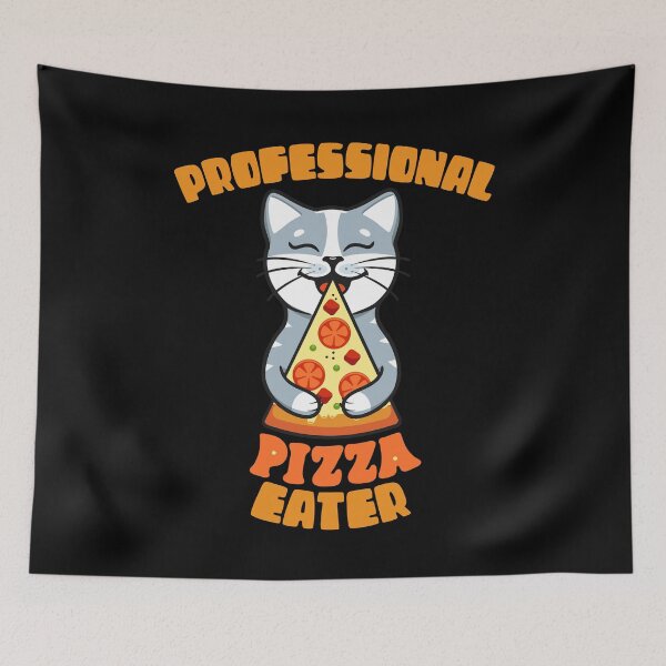 Item preview, Professional Pizza Eater Cat designed and sold by zenpatterns.