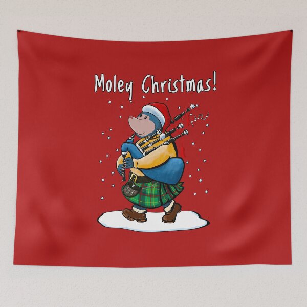 Item preview, The Scottish Mole Of Kintyre Wishes You Merry Christmas! designed and sold by brodyquixote.