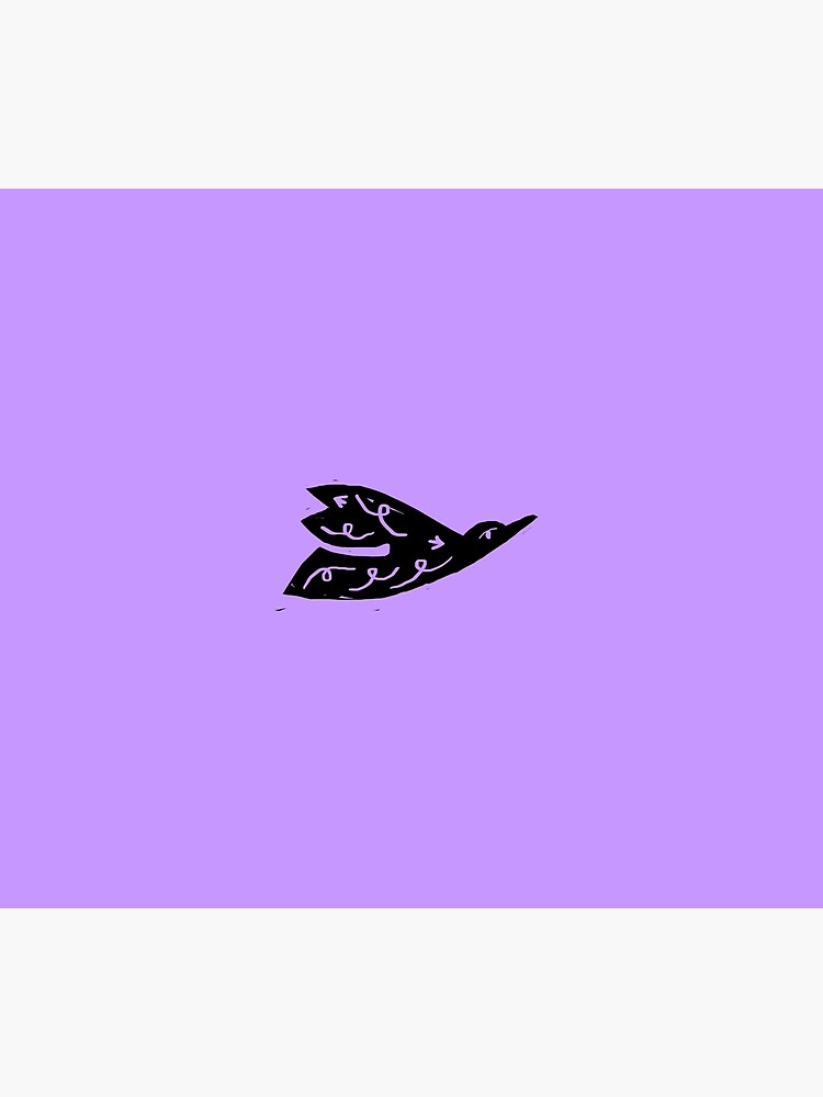 Thumbnail 7 of 7, Framed Art Print, Illustration of a flying bird on a lilac horizont designed and sold by Luisina Salce.