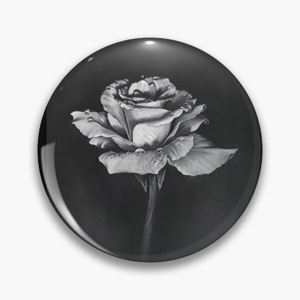 Item preview, Black and white rose oil painting  designed and sold by Grace Curran.