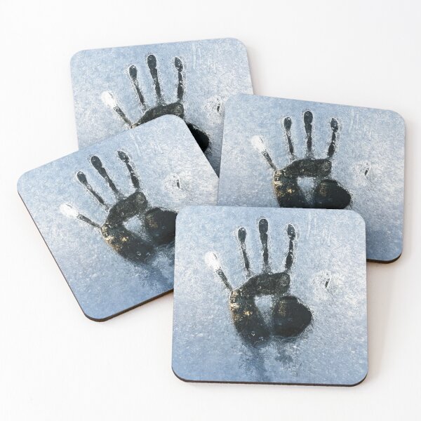 Item preview, Snowcial distancing handprint designed and sold by DeliriousSteve.