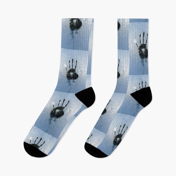 Item preview, Snowcial distancing handprint designed and sold by DeliriousSteve.