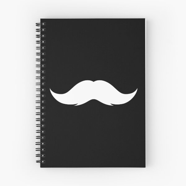 Item preview, White mustache on a black background designed and sold by acidmit.