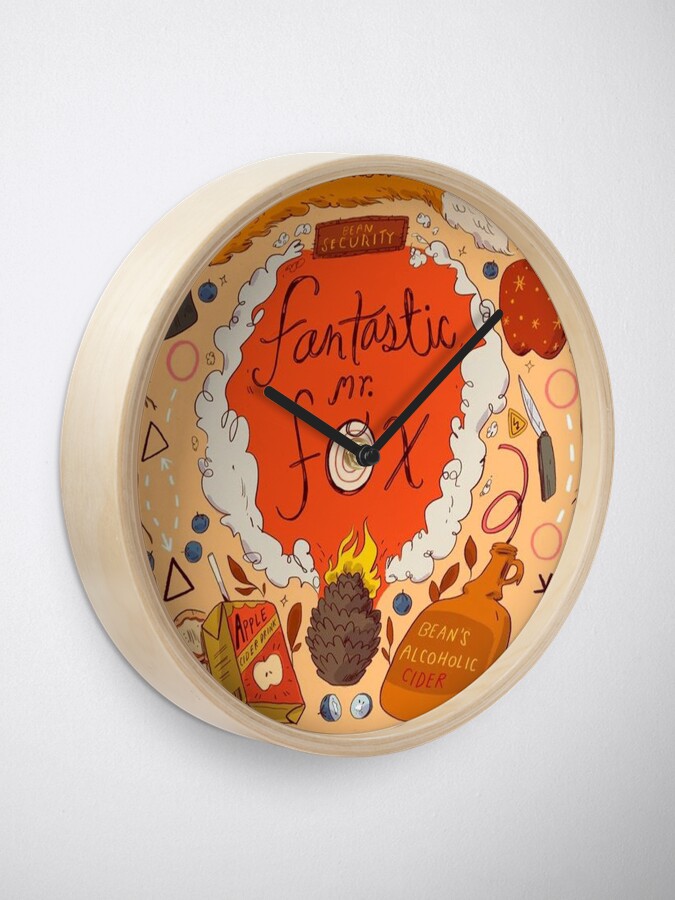 Alternate view of Fantastic Mr Fox Illustration Clock