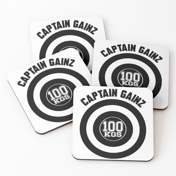 Item preview, Captain Gainz logo black + text designed and sold by Dkrode.
