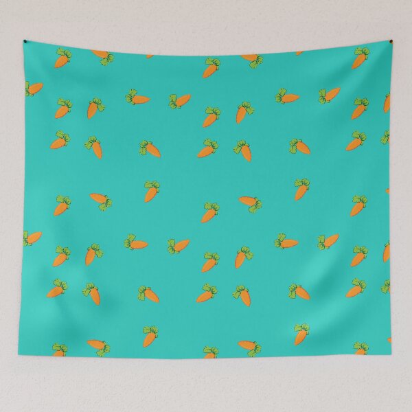 Item preview, Carrot cute pattern on blue background designed and sold by oxoxoxo.