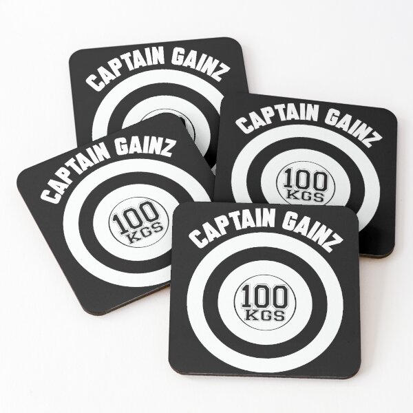 Item preview, Captain Gainz logo white + text designed and sold by Dkrode.