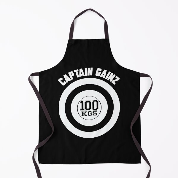 Item preview, Captain Gainz logo white + text designed and sold by Dkrode.