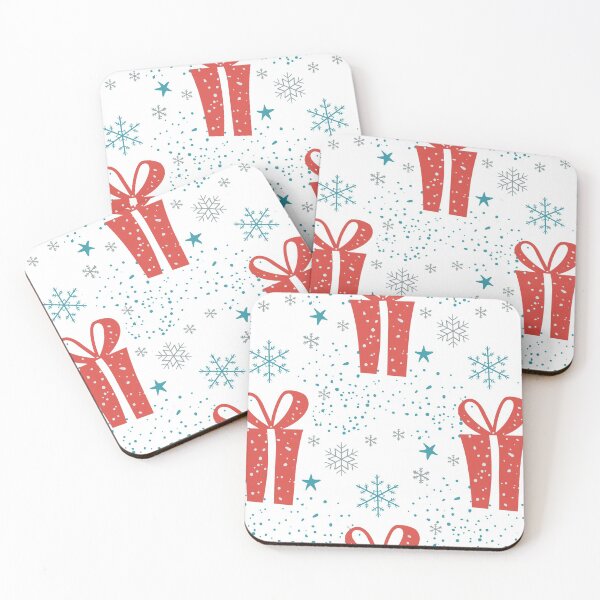 Item preview, Winter Gift Christmas seamless pattern. red gifts, blue snowflakes on white background. Christmas seamless pattern designed and sold by Olgus.