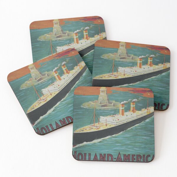 Item preview, retro classic Holland America Line poster designed and sold by CorasPosters.