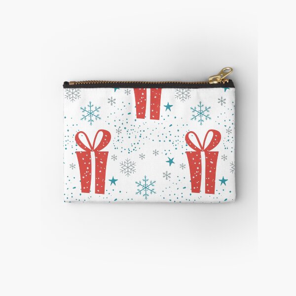 Item preview, Winter Gift Christmas seamless pattern. red gifts, blue snowflakes on white background. Christmas seamless pattern designed and sold by Olgus.