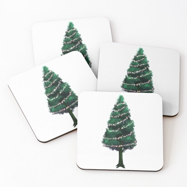Item preview, Evergreen Christmas Tree with Lights designed and sold by ArtistrybyNat.
