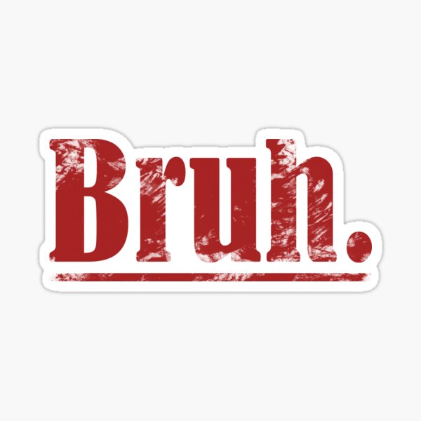 Bruh moai word with art | Sticker