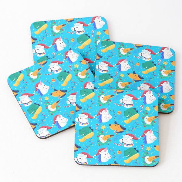 Item preview, Fun Pattern - Cute Animals Unicorns Merry Christmas designed and sold by iamwowie.