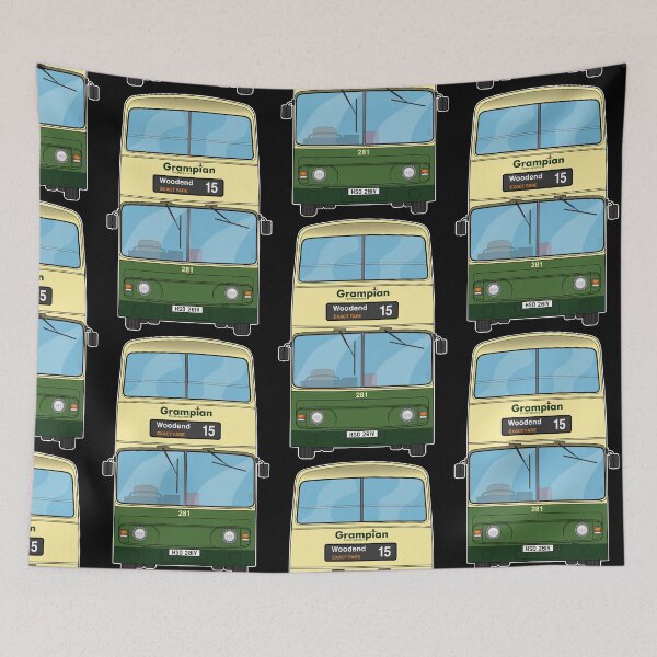 Item preview, Grampian Transport (GRT) Atlantean Bus 281 HSO281V Aberdeen 80s 90s Illustration designed and sold by BFXIII.