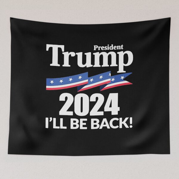 Item preview, President Trump 2024 I Will Be Back  designed and sold by ThomasTrump.