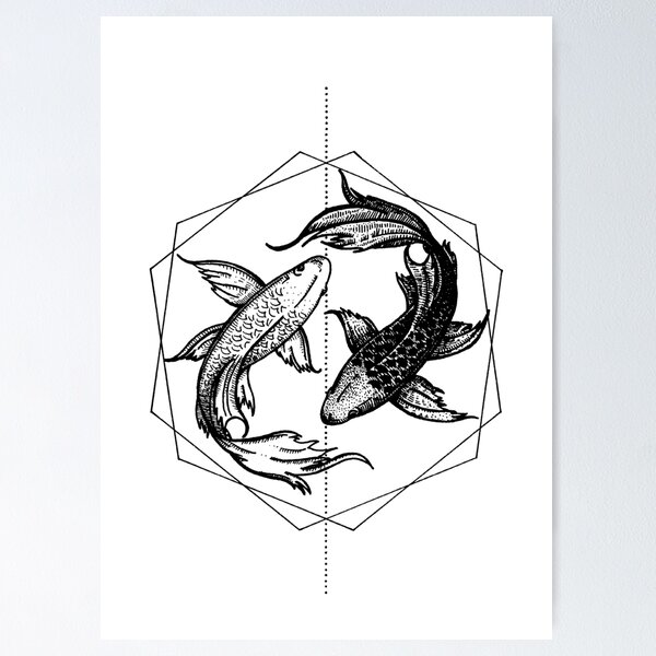 Fish Yin Yang Poster