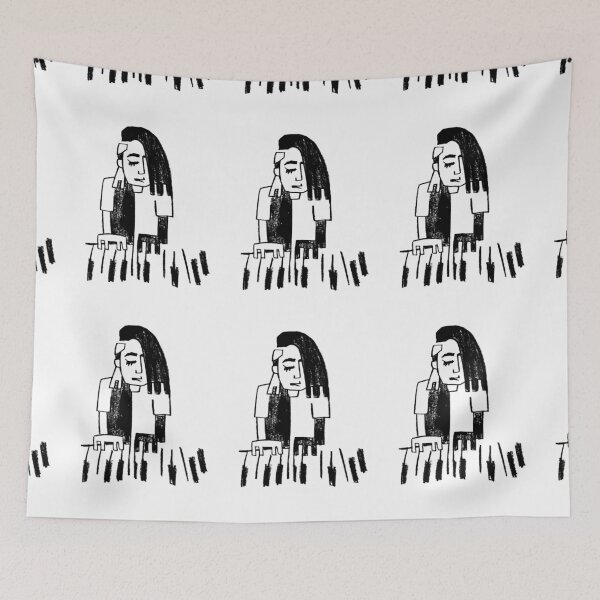Item preview, Playing Piano Girl designed and sold by badlydrawnbabe.