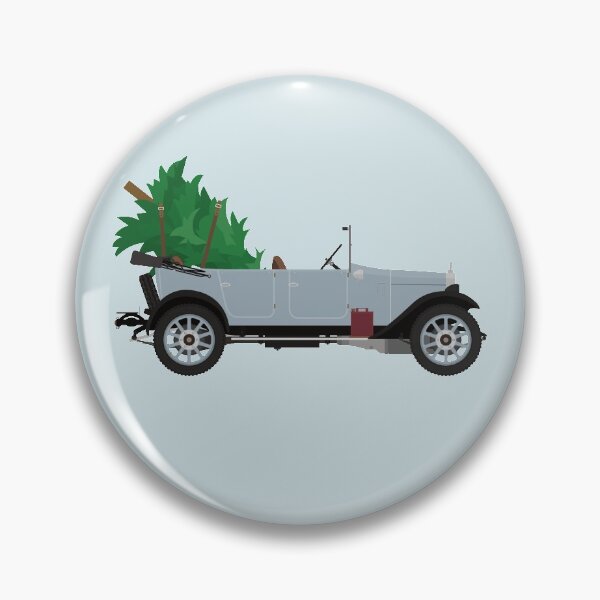Item preview, Christmas Austin 12/4 Tourer 'Clifton' with roof down (Grey Blue) with tree in the back designed and sold by JHMimaging.