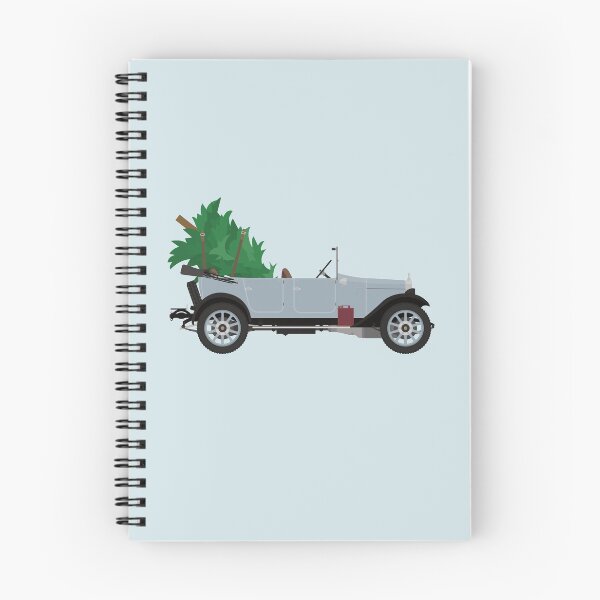 Item preview, Christmas Austin 12/4 Tourer 'Clifton' with roof down (Grey Blue) with tree in the back designed and sold by JHMimaging.