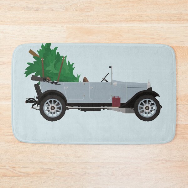 Item preview, Christmas Austin 12/4 Tourer 'Clifton' with roof down (Grey Blue) with tree in the back designed and sold by JHMimaging.