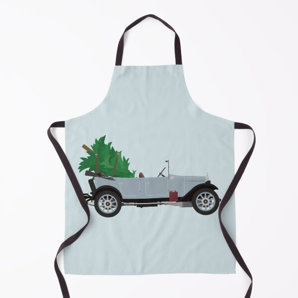 Item preview, Christmas Austin 12/4 Tourer 'Clifton' with roof down (Grey Blue) with tree in the back designed and sold by JHMimaging.