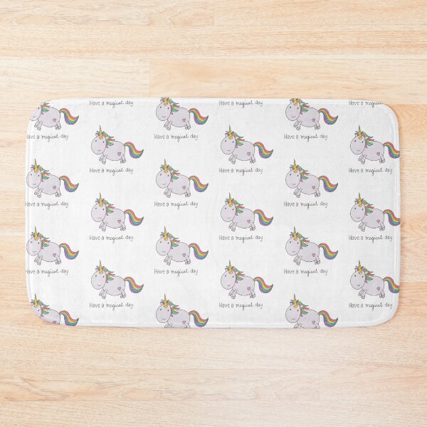 Artikelvorschau, Have a Magical ( Rainbow Unicorn) Day - White Background entworfen und verkauft von LouiseFranksArt.