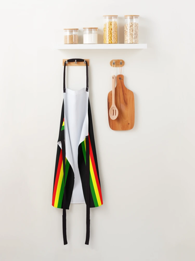 Thumbnail 2 of 6, Apron, Rasta Stripe Rasta Color Pattern designed and sold by RastaColors.