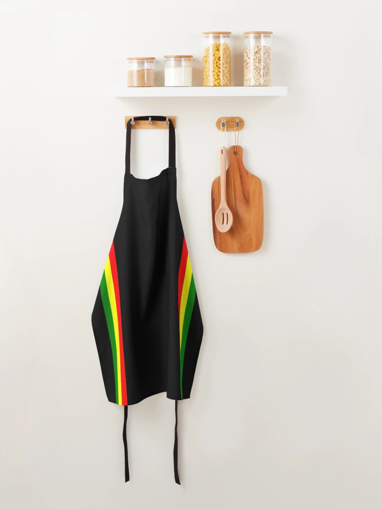 Thumbnail 4 of 6, Apron, Rasta Stripe Rasta Color Pattern designed and sold by RastaColors.