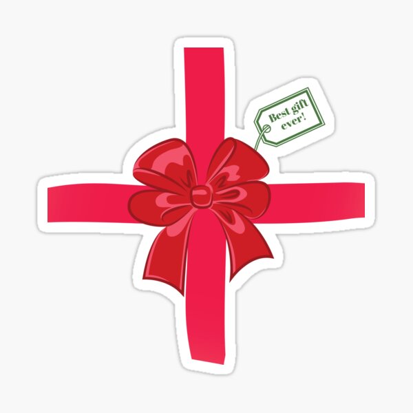 Christmas Ribbon Stickers - TenStickers