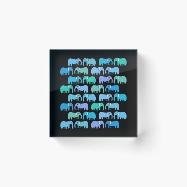Item preview, Cute and Colorful Elephant Pattern (black) designed and sold by Davey's Designs.
